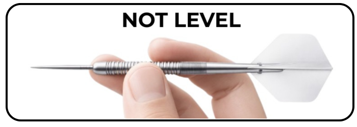 Not level fingers on the dart